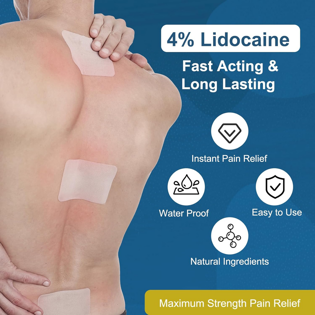 BETTACAR Lidocaine 4% Pain Relieving for Back, Neck, Shoulder