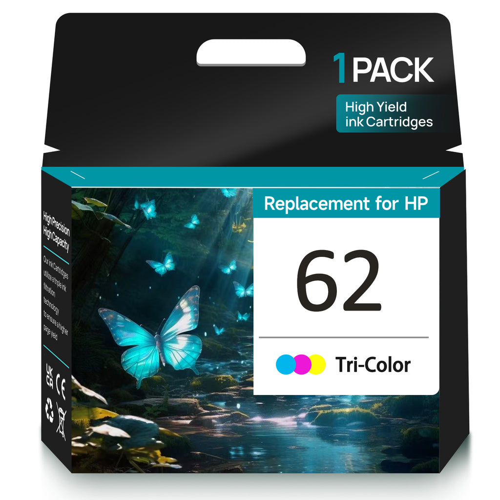 62 Tri-color Ink Cartridges Compatible for HP 62 Ink Cartridges  (1-Pack)