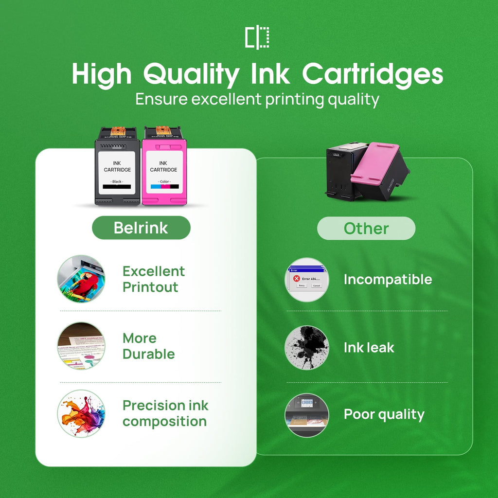 63XL 63 Ink Compatible for HP 63 Ink Cartridge Combo Pack for HP Ink 63 63XL OfficeJet 3830 4650 5255 Envy 4520 DeskJet 1112 (Black Tri-Color)