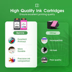 63XL 63 Ink Compatible for HP 63 Ink Cartridge Combo Pack for HP Ink 63 63XL OfficeJet 3830 4650 5255 Envy 4520 DeskJet 1112 (Black Tri-Color)