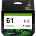 61 Tri-color Ink Catridges Compatible for HP 61 Ink Cartridges for HP Printer Ink 61 - 2 Pack