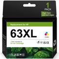 63XL Tri-color Ink for HP 63 Ink Cartridge Compatible for HP Ink 63 Printer (1 Color)