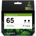 65 Ink Cartridges for Ink HP 65 Ink Cartridge Black Combo Printers Compatible for HP Printer Ink 65 (2 Black)