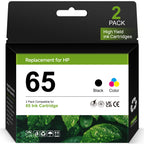 65 Ink for HP 65 Ink Cartridge Black Tri-color Ink Cartridges for Compatible for HP Printers Ink 65 (2-pack)