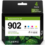 902 Ink for HP 902 Ink Cartridges (4-pack) for HP 902XL Ink Cartridges Combo Pack Compatible for 902 Ink HP OfficeJet 6958 Ink Series