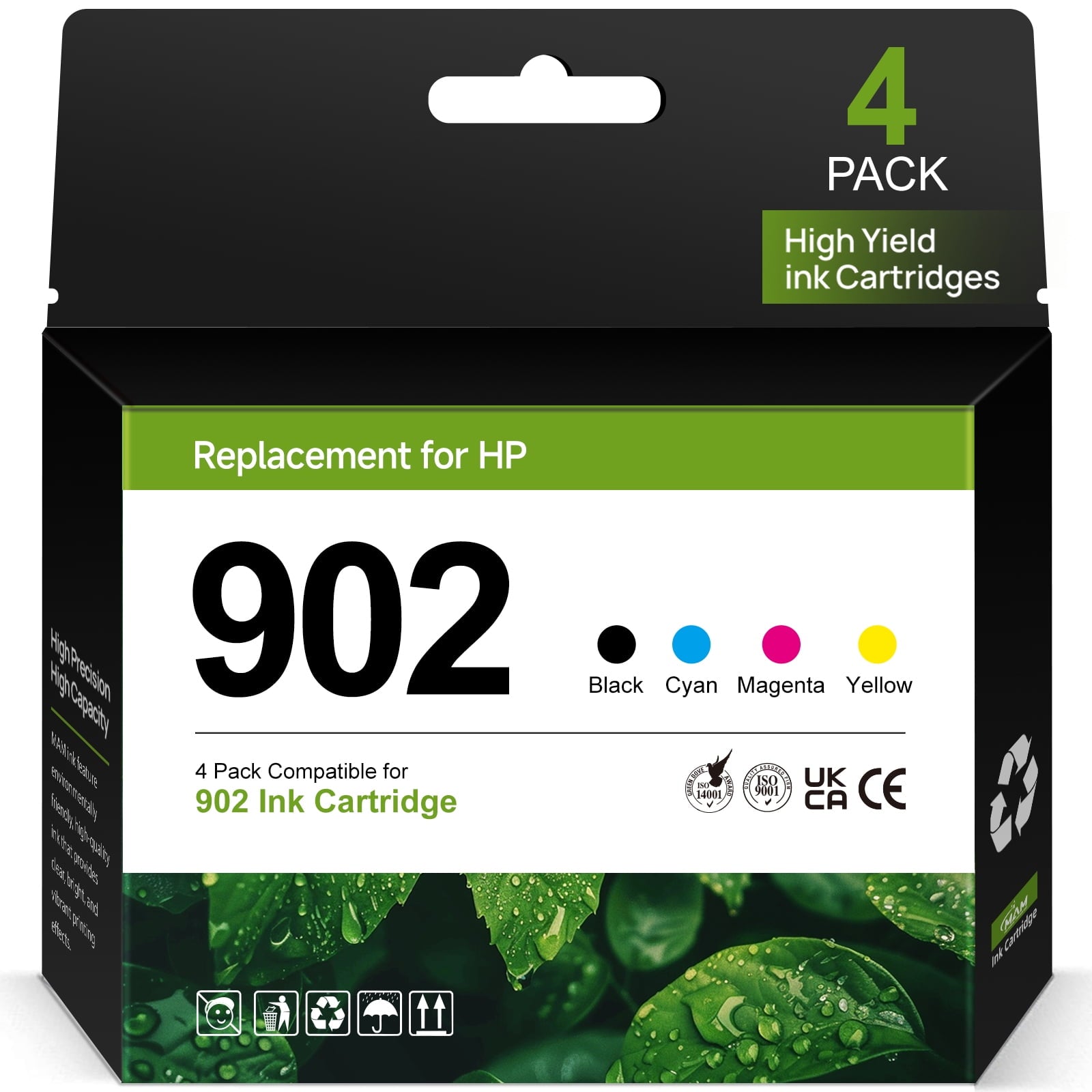 902 Ink for 902 Ink Cartridges (4-pack) for 902XL Ink Cartridges Combo Pack Compatible for Printer 902 Ink