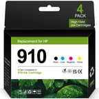 910 Ink for HP 910 Ink Cartridges Combo Pack (4-pack) Compatible for 910 XL HP Printer Ink HP OfficeJet 8010 Ink Series