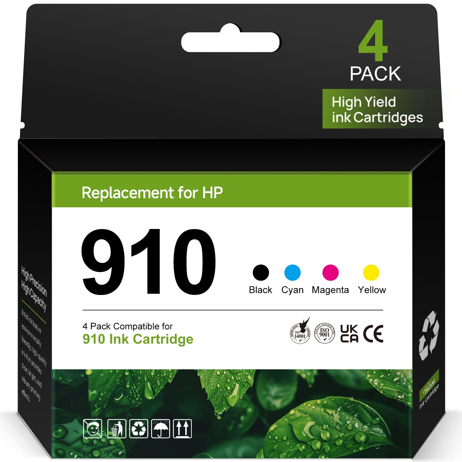 910 Ink for HP 910 Ink Cartridges Combo Pack (4-pack) Compatible for 910 XL HP Printer Ink HP OfficeJet 8010 Ink Series