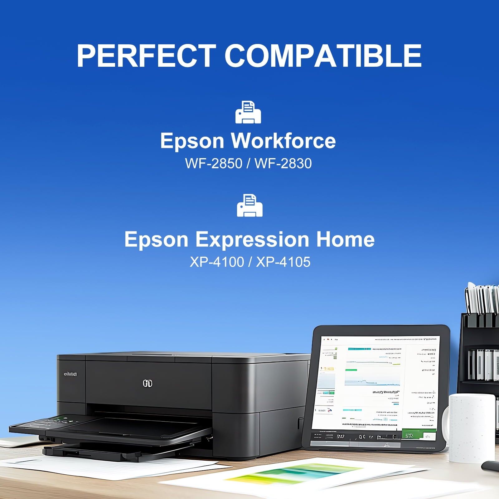 212XL Ink Cartridges for Epson 212 Ink Cartridges for Epson 212XL Ink for Epson XP-4105 WF-2830 XP-4100 WF-2850 Printer 5-Pack (2 Black Cyan Magenta Yellow)