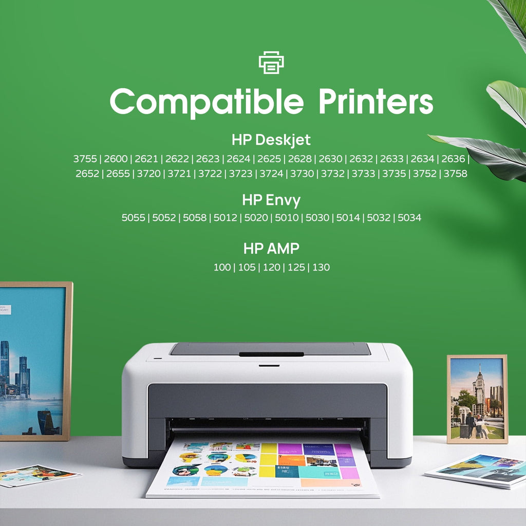 65 Ink Cartridges for HP 65XL Ink Cartridge Combo Compatible for Printer Ink HP 65 with DeskJet 3755 3772 Envy 5055 5052 (Black, Tri-Color)